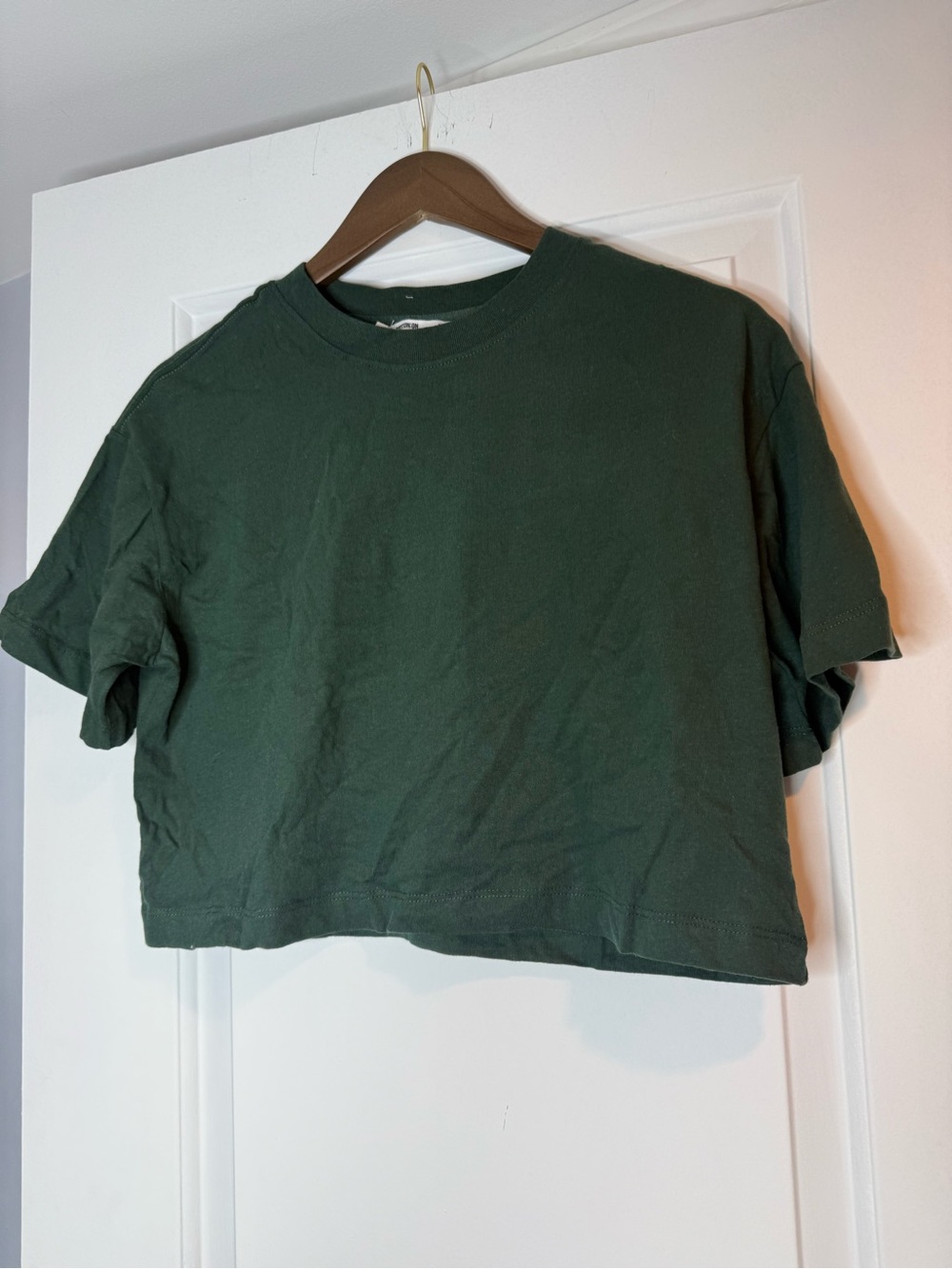 Cotton On Cropped Tee - Forest Green